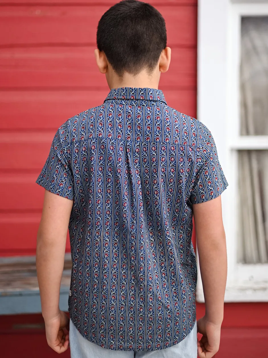Indigo Trellis Kids Shirt