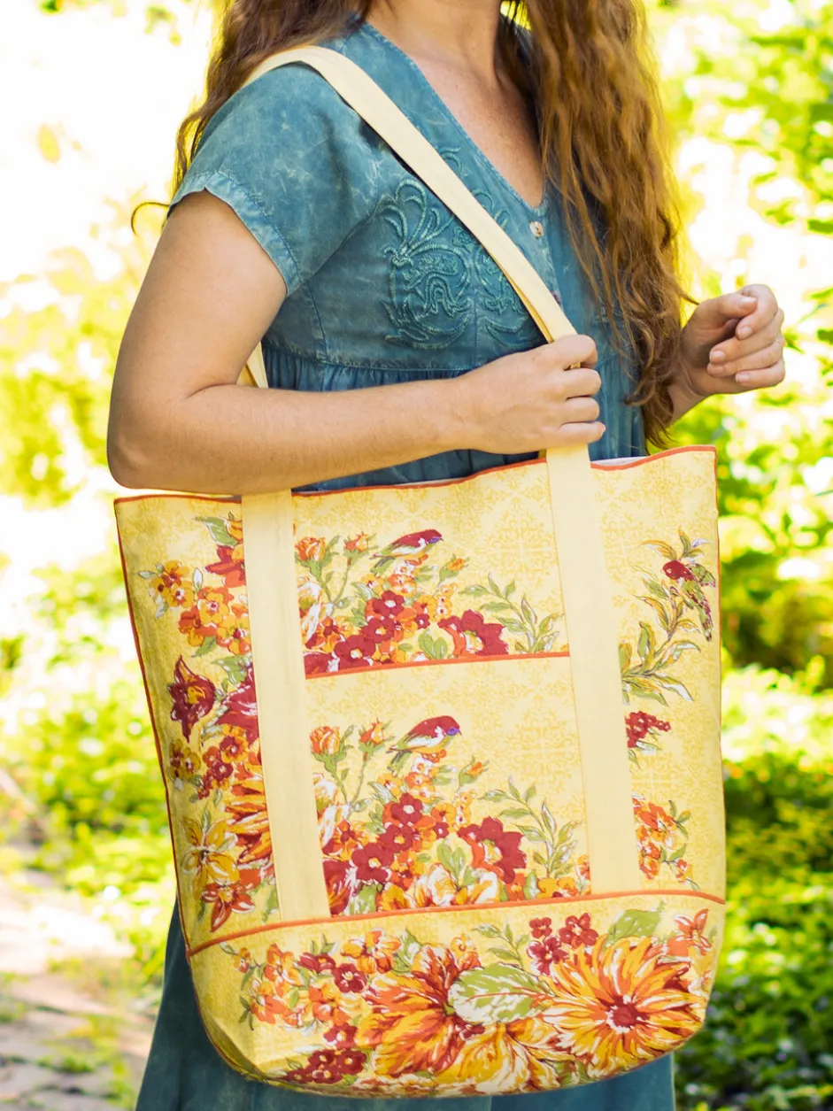 In Full Bloom Market Bag - Yellow