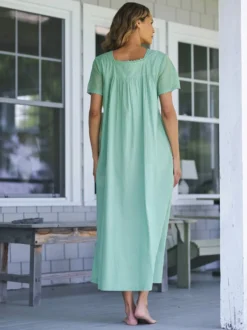 Island Flower Nighty - Soft Teal