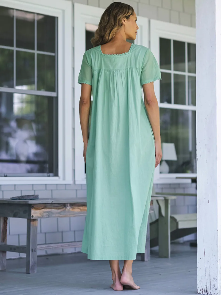 Island Flower Nighty - Soft Teal