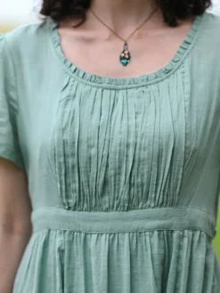 Jane Austen Dress - Soft Teal