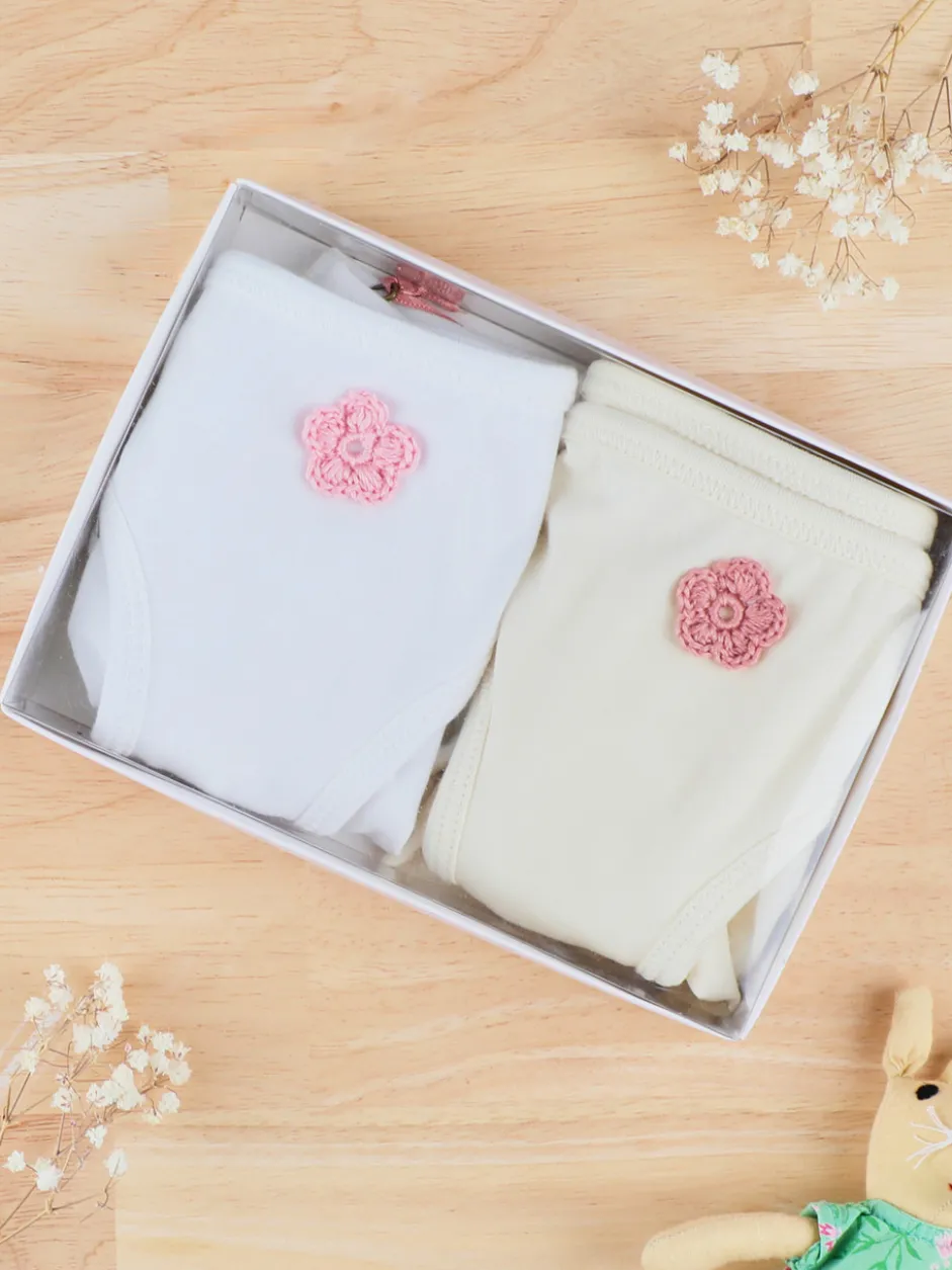 Kids Undies - Set of 2 - White Ecru