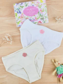Kids Undies - Set of 2 - White Ecru
