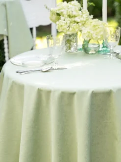 Lark Cotton Jacquard Round Cloth - Spring Green
