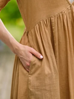 Luncheon Dress - Cafe Au Lait