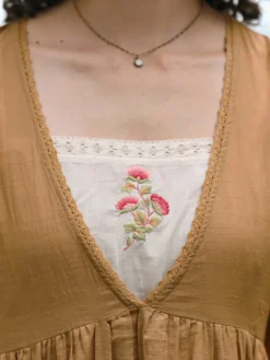 Luncheon Dress - Cafe Au Lait