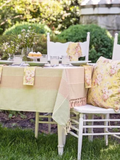 Luncheon Plaid Tablecloth - Pink Green