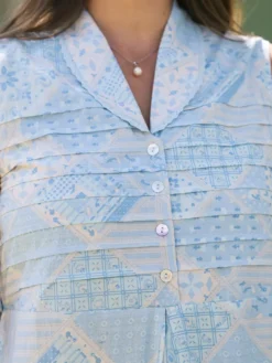 Maddie's Medley Porch Dress - Light Blue