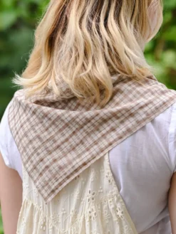 Madras Scarf - Ecru