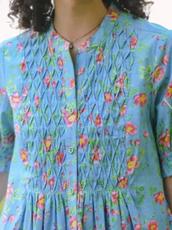 Magnolia Short Dress - Blue