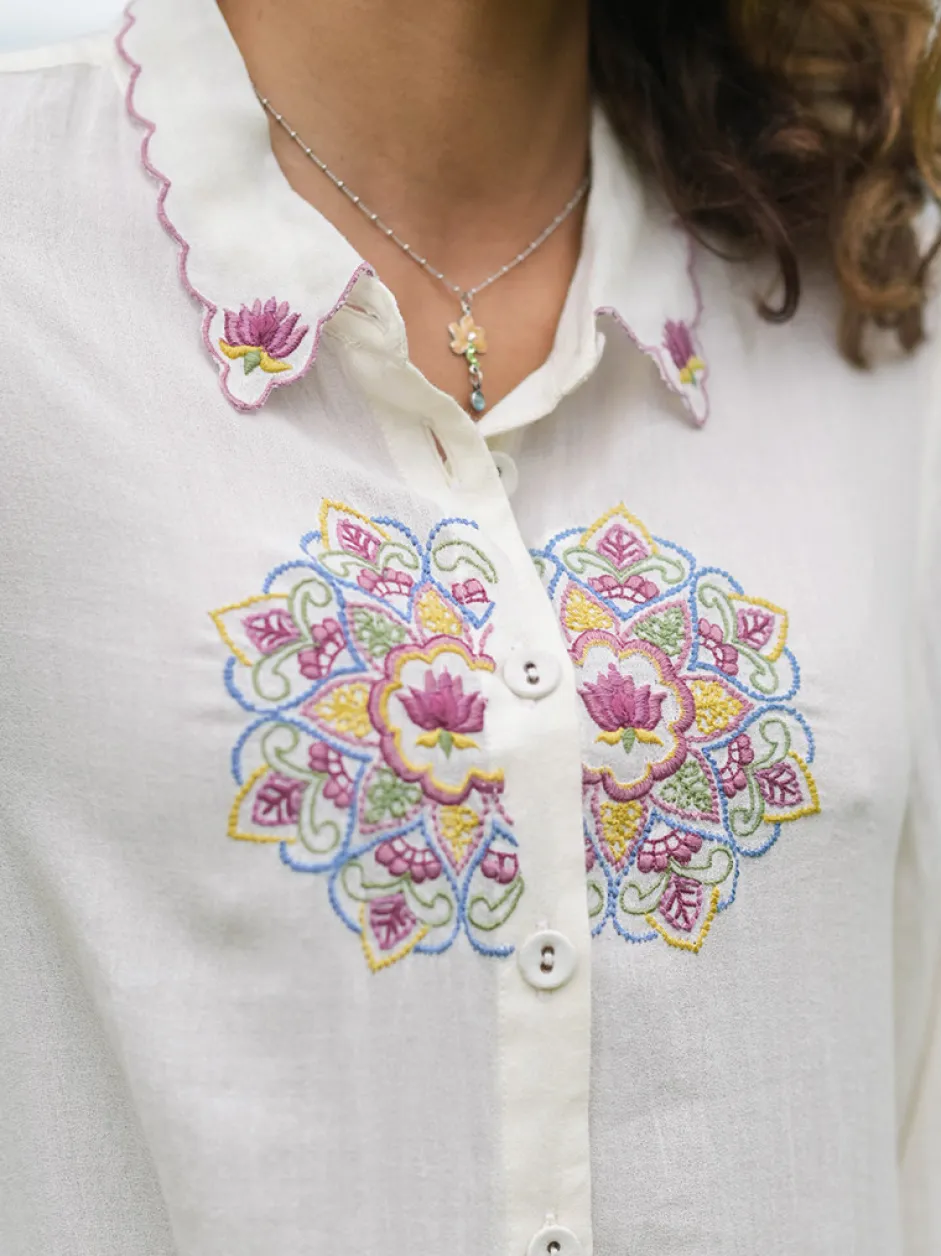 Mandala Tunic - Ecru