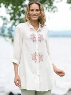 Mandala Tunic - Ecru