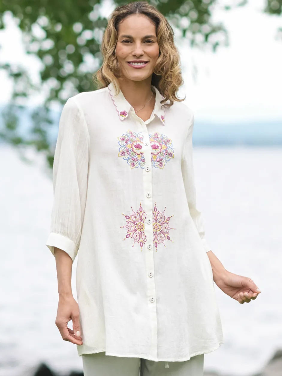 Mandala Tunic - Ecru