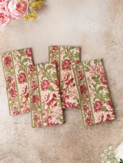 Milene Luncheon Napkin Set of 4 - Rose