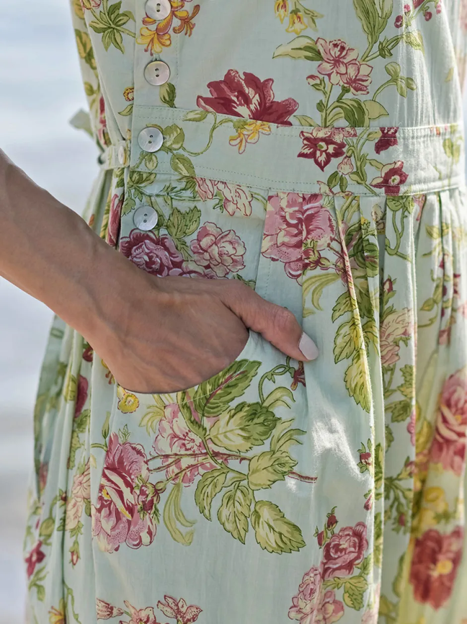Milene Pinafore Dress - Sage