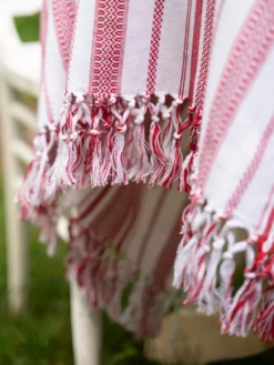 Mingle Stripe Tablecloth - Red