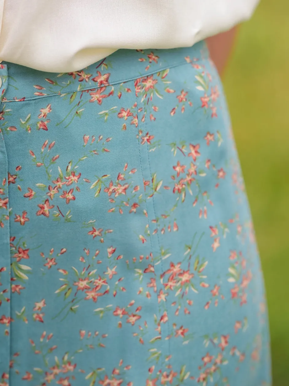 Mulberry Skirt - Soft Teal