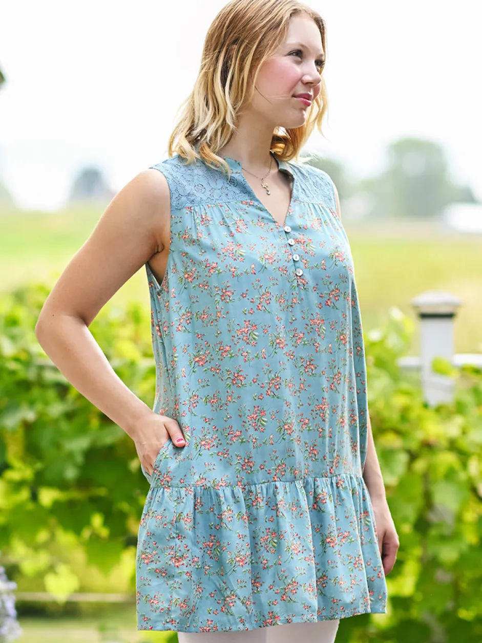 Mulberry Sleeveless Tunic - Soft Teal