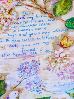 My Friend Watercolor Tea Towel