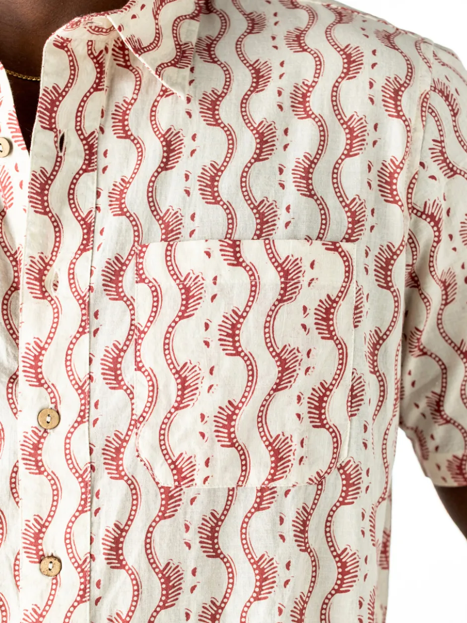 Ocean Life Shirt - Smoke Red