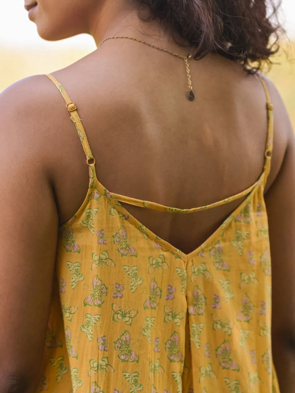 Panama Butterfly Sundress - Dark Gold