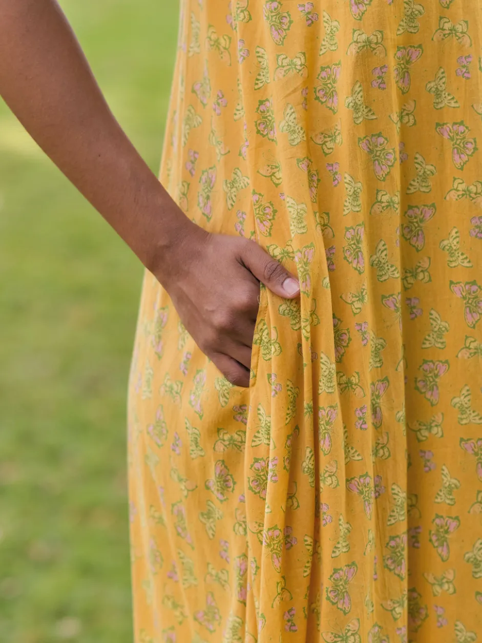 Panama Butterfly Sundress - Dark Gold