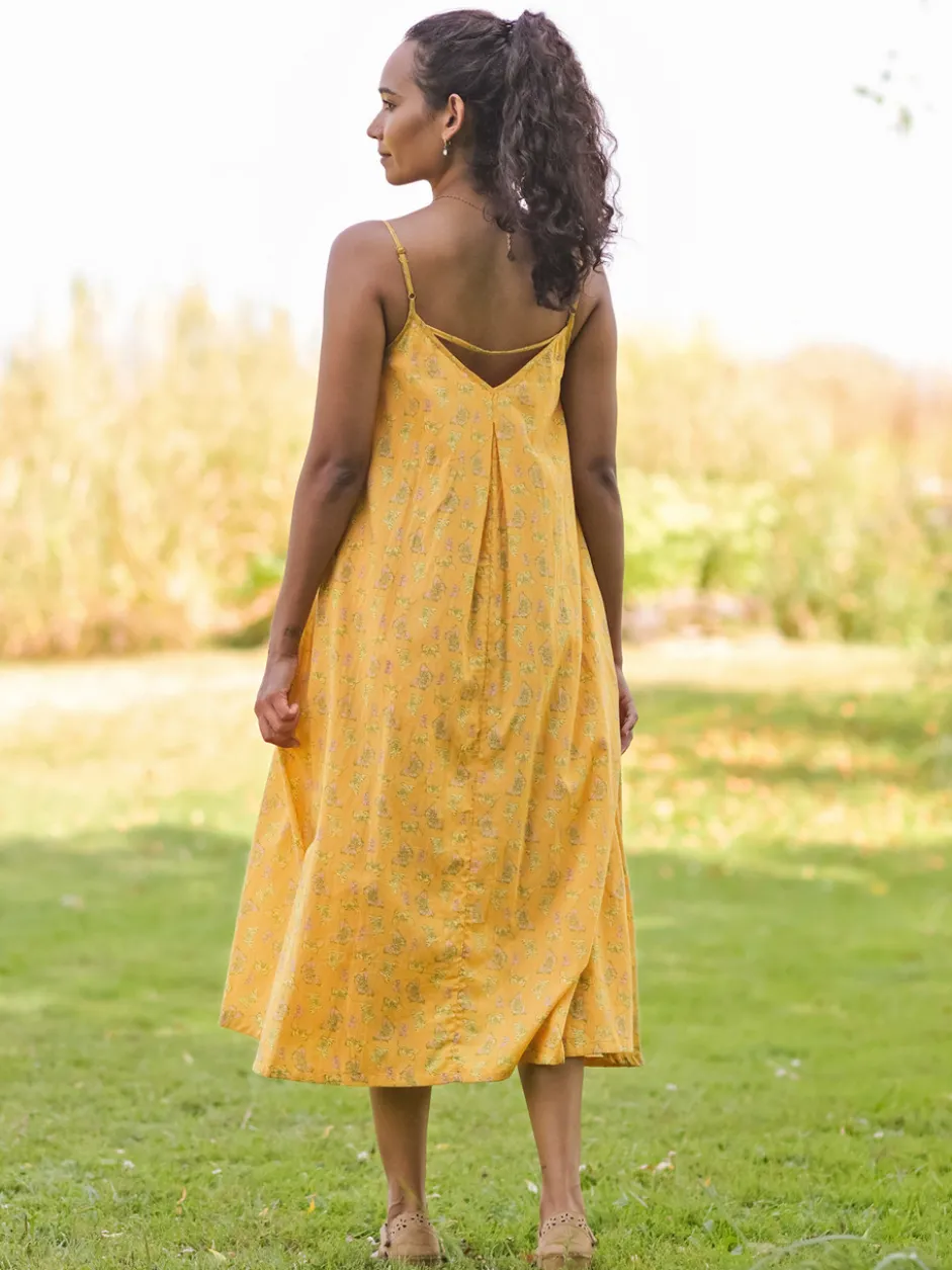 Panama Butterfly Sundress - Dark Gold