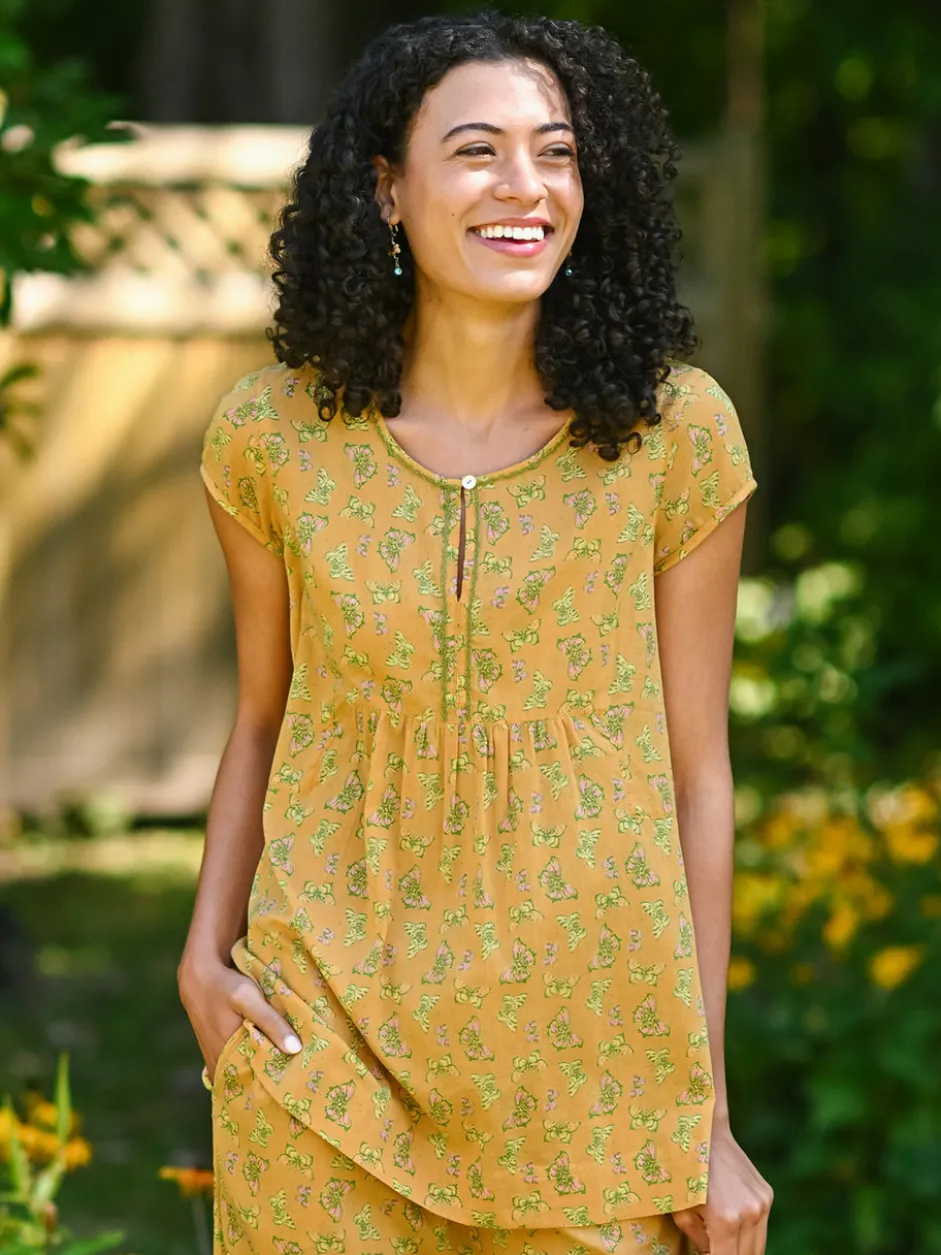 Panama Butterfly Tunic - Dark Gold