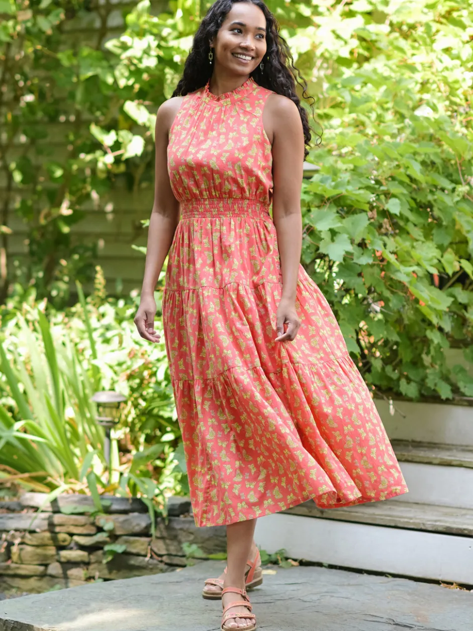 Papillon Dress - Coral
