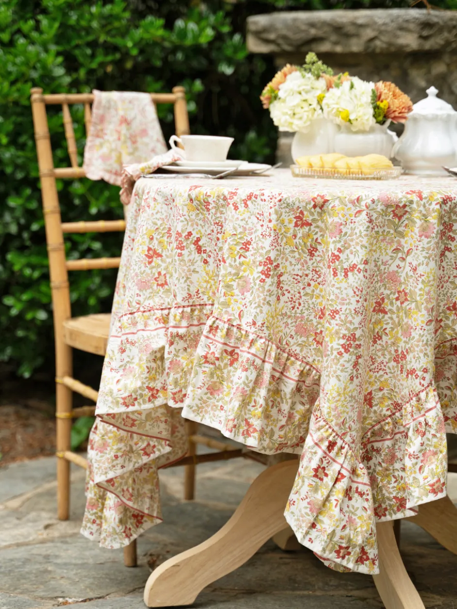 Penelope Ruffle Tablecloth - Ivory