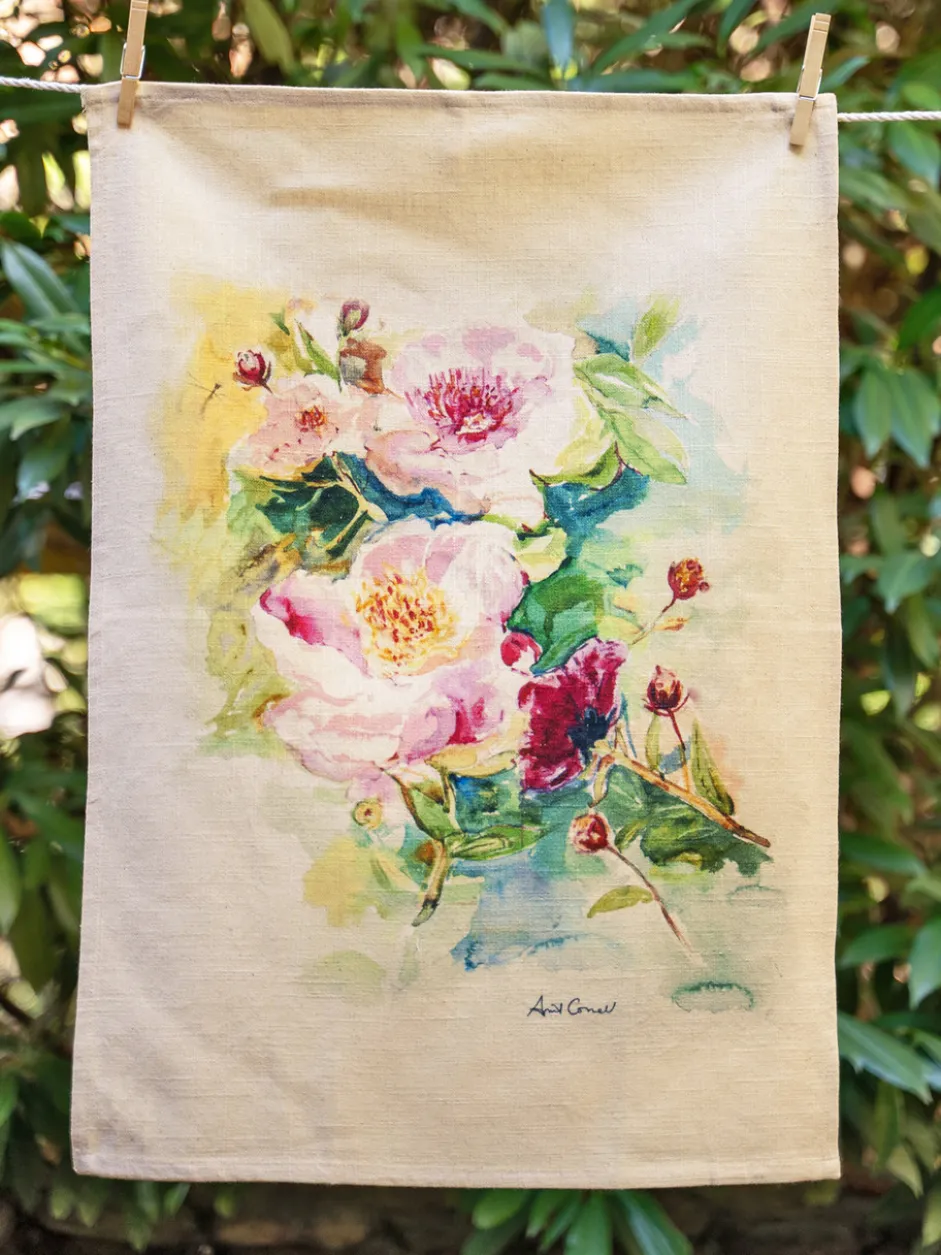 Peony Tea Towel