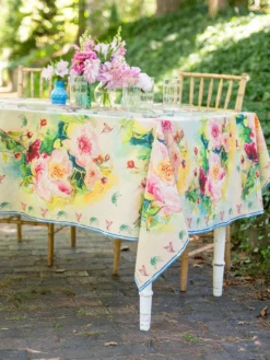 Peony Watercolor Tablecloth