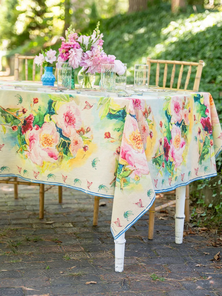 Peony Watercolor Tablecloth
