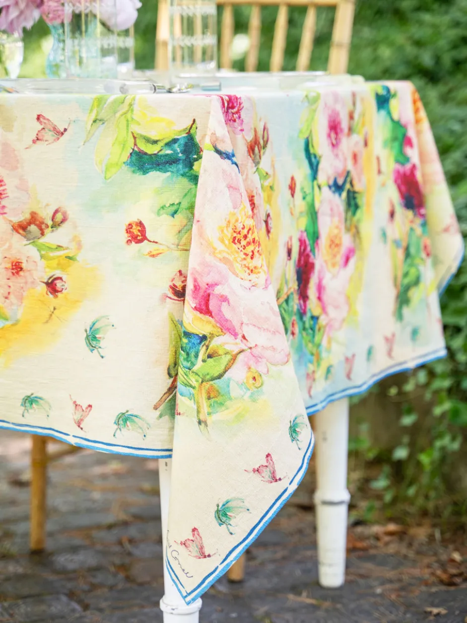 Peony Watercolor Tablecloth