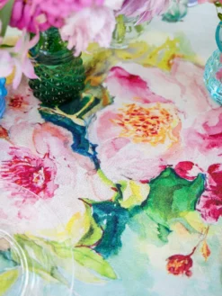 Peony Watercolor Tablecloth