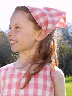 Petunia Check Kids Kerchief