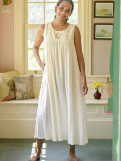 Pocket Posies Nighty - Ecru