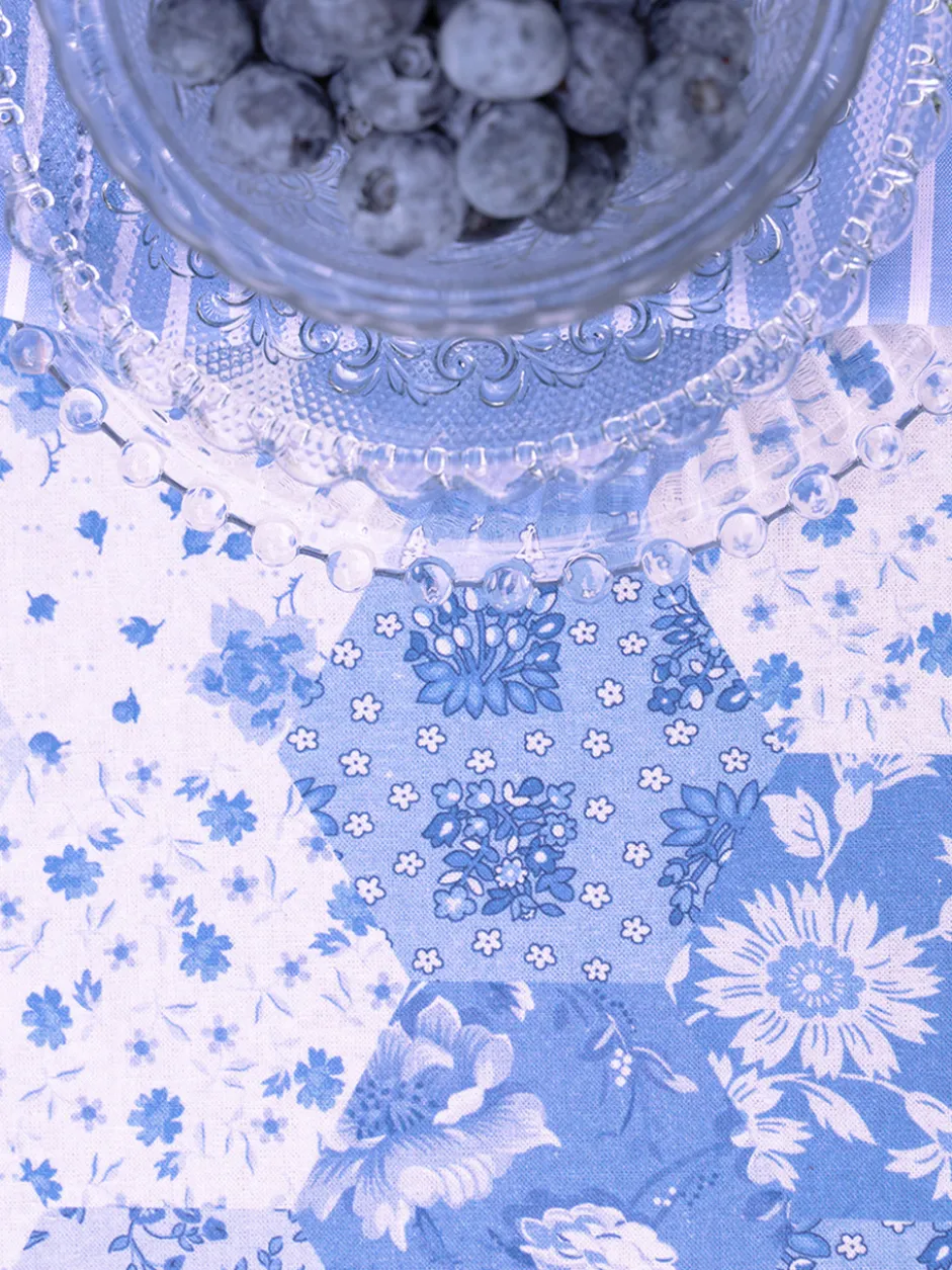 Porcelain Patchwork Tablecloth - Blue