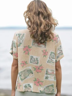 Postcard Camp Blouse - Antique