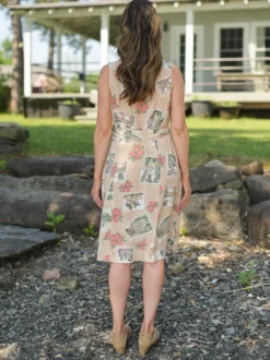 Postcard Dress - Antique