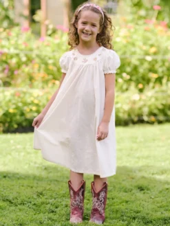 Prairie Kids Dress - Ecru