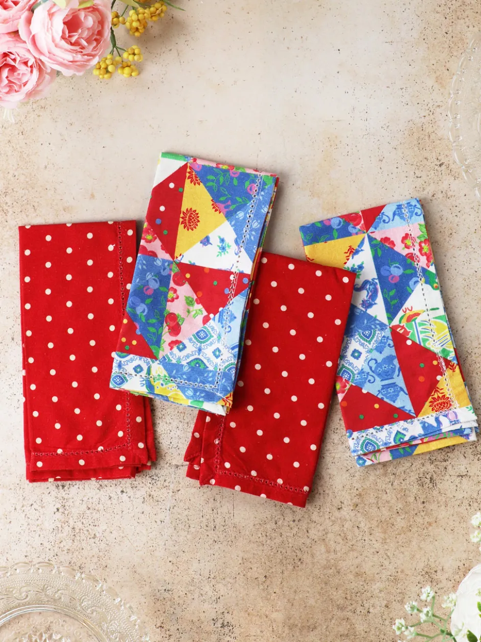 Primary Patchwork Luncheon Napkin Set of 4 - Multi