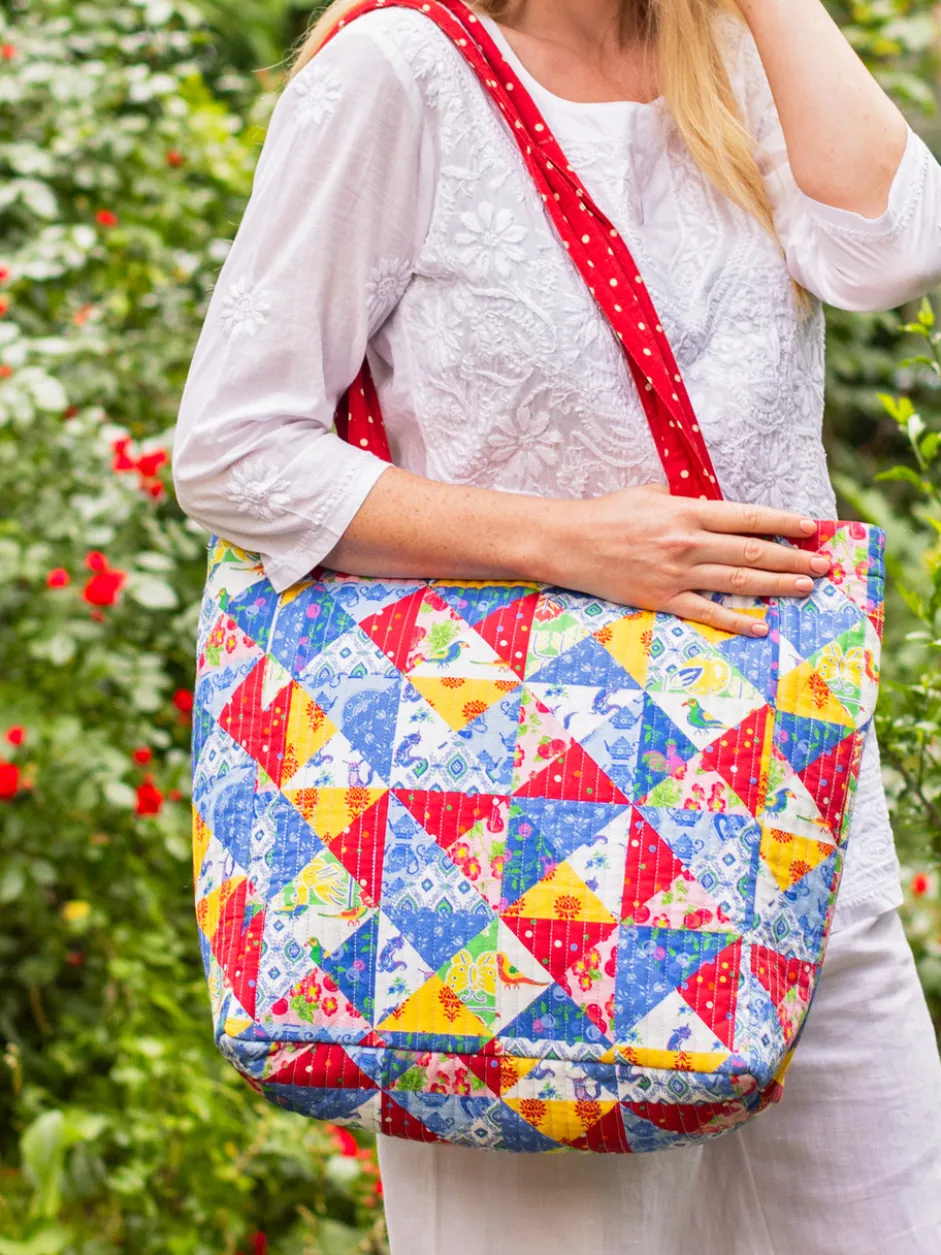Primary Patchwork Tote - Multi