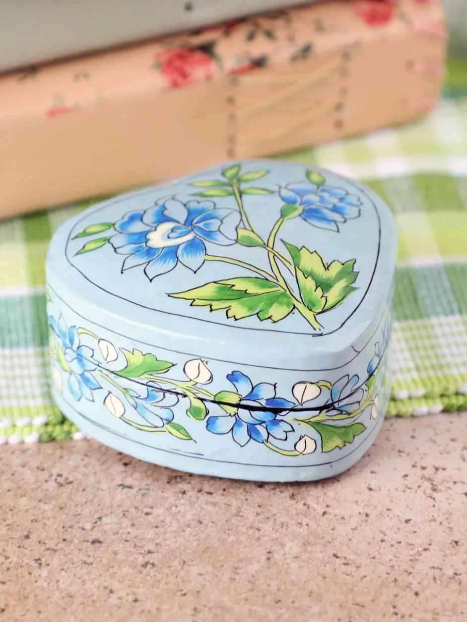 Pushkar Heart Box - Blue