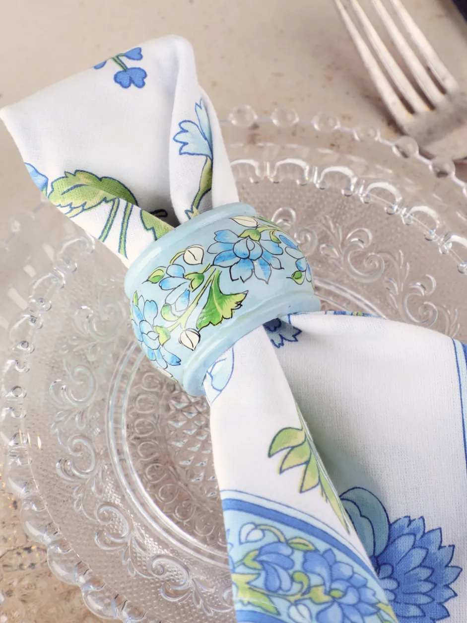 Pushkar Napkin Ring Set of 4 - Blue