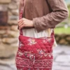 Quilted Crossbody Bag - Estella Wine