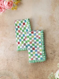 Rebecca Ruffle Luncheon Napkin Set of 2 - Multi