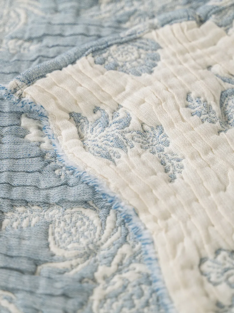 Rebecca's Matelasse Blanket - Blue
