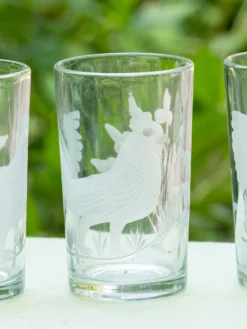 Rooster Juice Glasses Set of 4