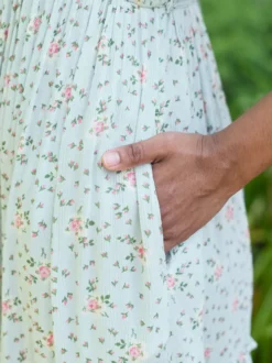 Rosalyn Prairie Dress - Aqua